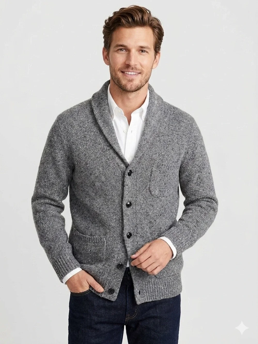 J.Crew Shawl Collar Wool Blend Cardigan Sweater, Size Medium
